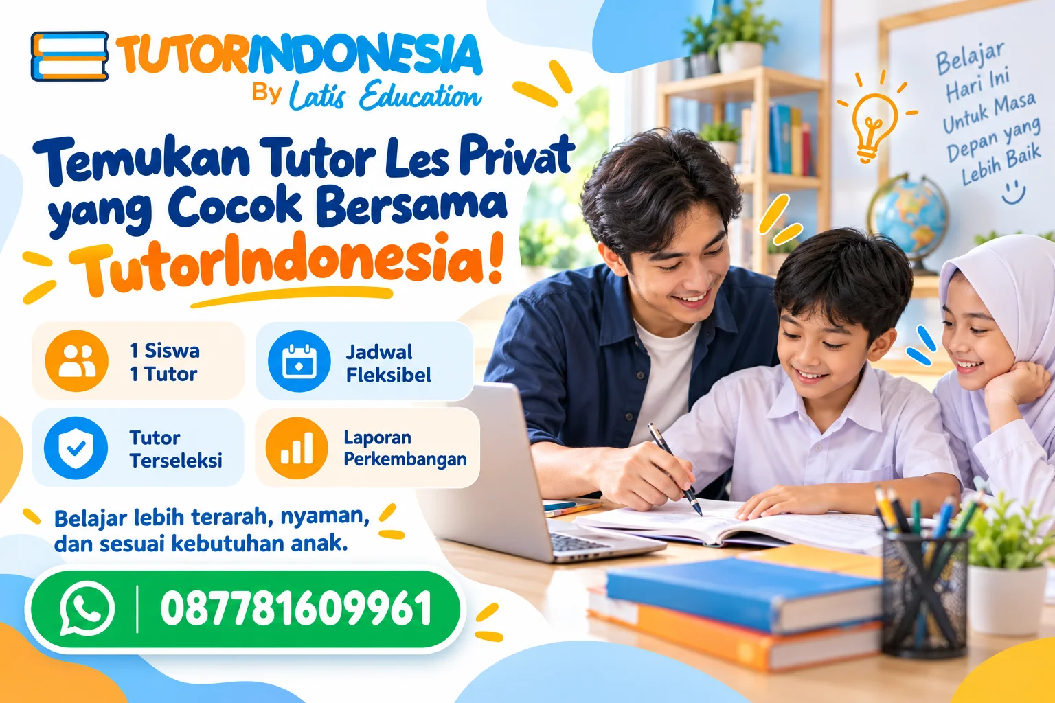 Temukan Tutor Les Privat yang Cocok Bersama TutorIndonesia!