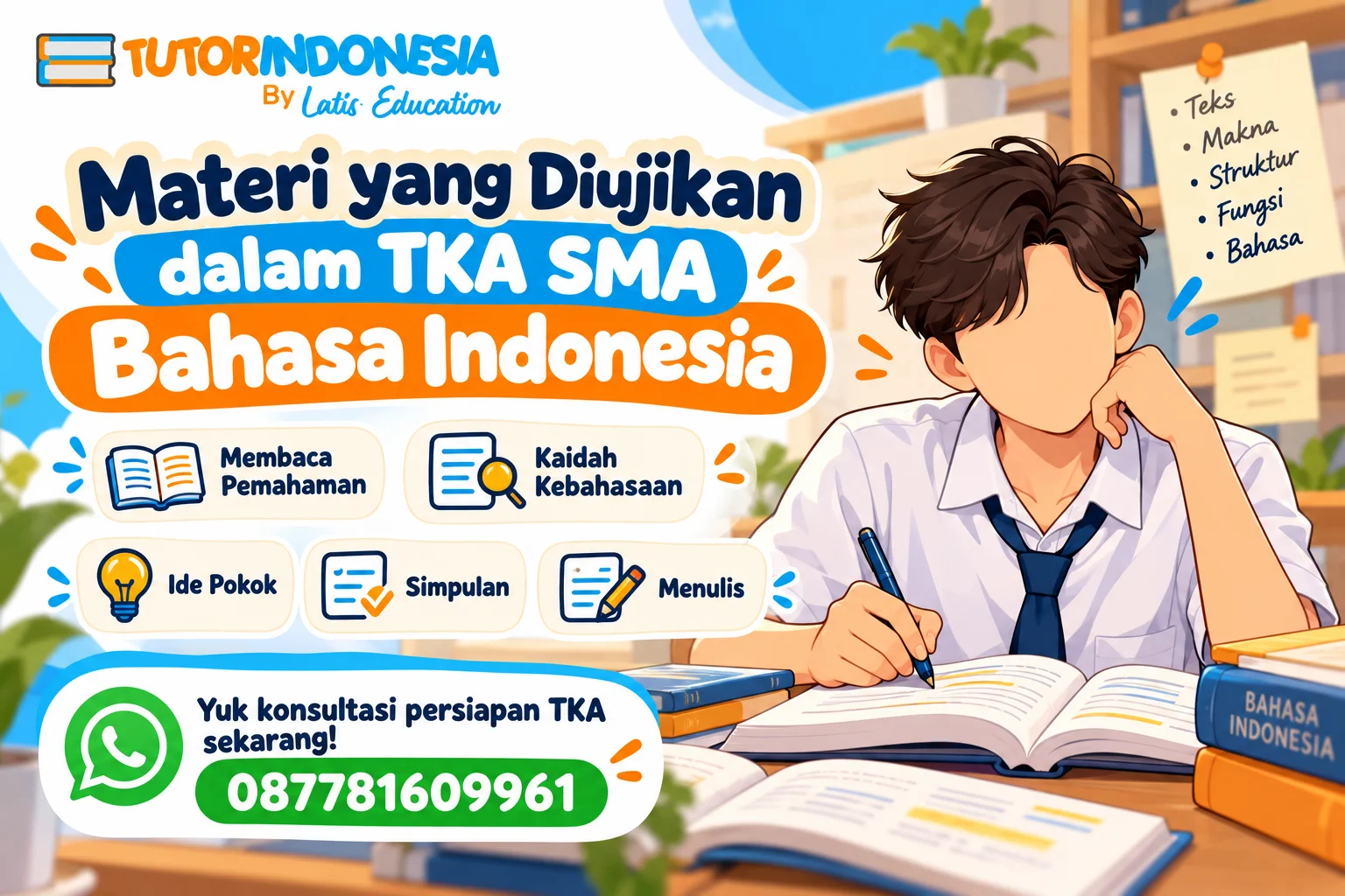 Apa Saja Materi yang Diujikan dalam TKA SMA Bahasa Indonesia?