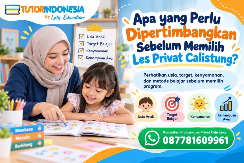 Apa yang Perlu Dipertimbangkan Sebelum Memilih Les Privat Calistung?